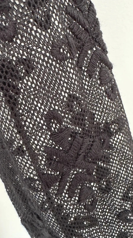 Isabel Marant Pour H&M Black Lace Mini Dress Long Sleeve UK 6 Designer - Image 6
