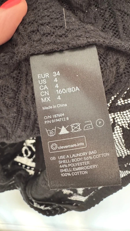 Isabel Marant Pour H&M Black Lace Mini Dress Long Sleeve UK 6 Designer - Image 7