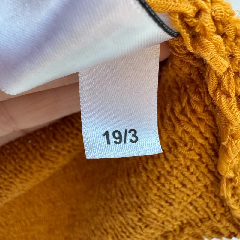 Next Mustard Yellow Open Cardigan S Relaxed Batwing Short Sleeve Textured Knit - Image 6