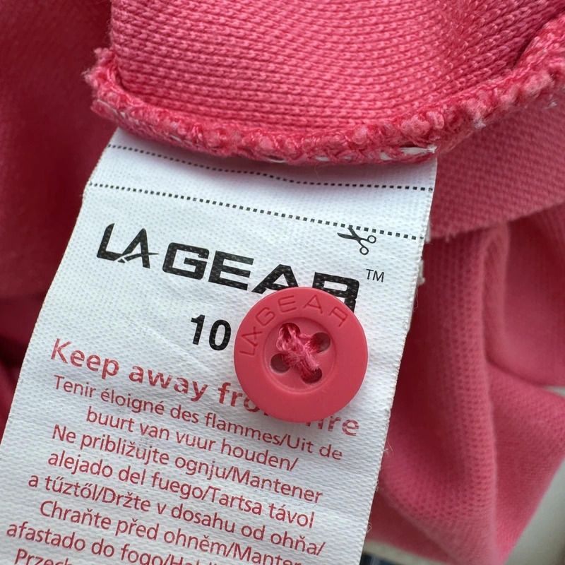 LA Gear Coral Sleeveless Polo Top UK10 Pique Knit Y2K Retro Sportswear - Image 6