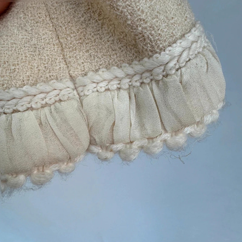 L.K. Cream Bennett Bouclé Wool Skirt Suit UK 12 Elegant Two Piece Co-ord - Image 7