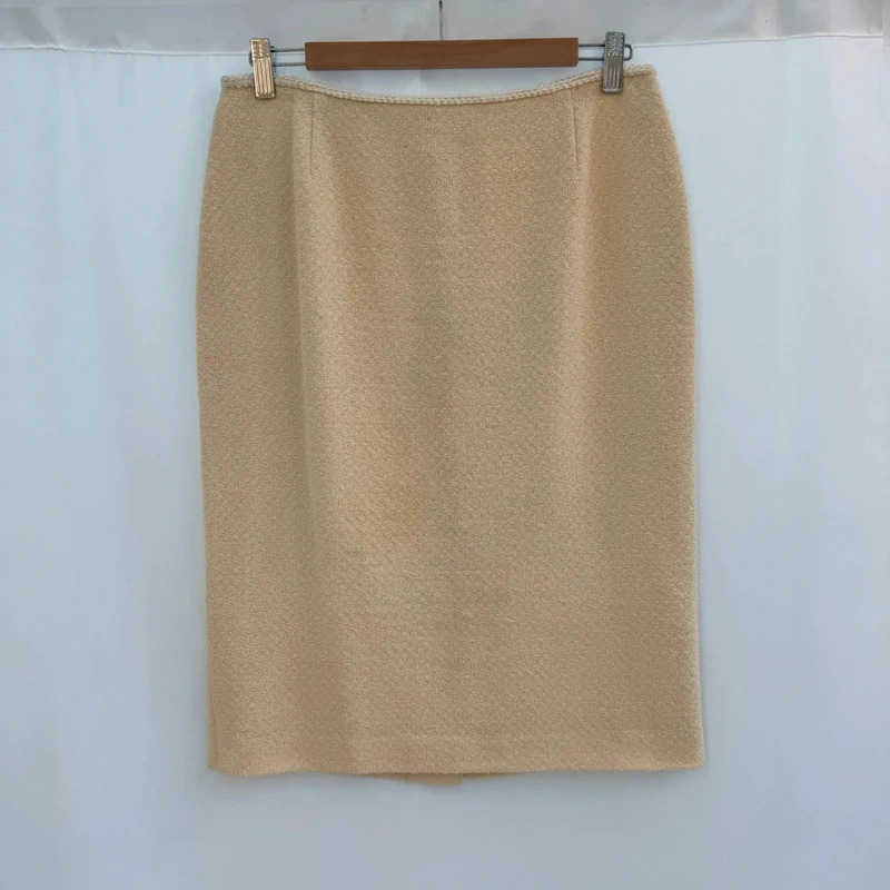 L.K. Cream Bennett Bouclé Wool Skirt Suit UK 12 Elegant Two Piece Co-ord - Image 10
