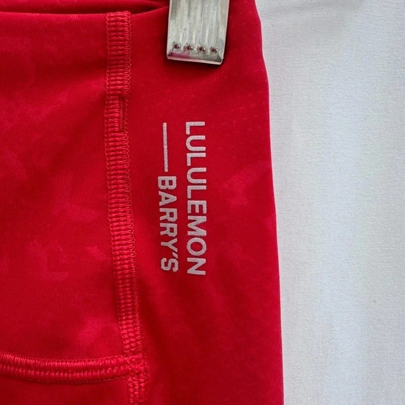 Lululemon x Barry's Bootcamp Red High-Rise Leggings US Size 2 / UK 6 Limited Edition