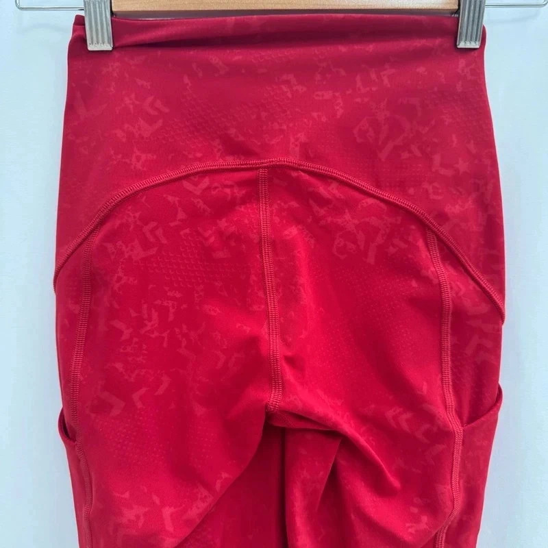 Lululemon x Barry's Bootcamp Red High-Rise Leggings US Size 2 / UK 6 Limited Edition - Image 6