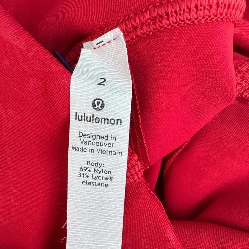 Lululemon x Barry's Bootcamp Red High-Rise Leggings US Size 2 / UK 6 Limited Edition - Image 8