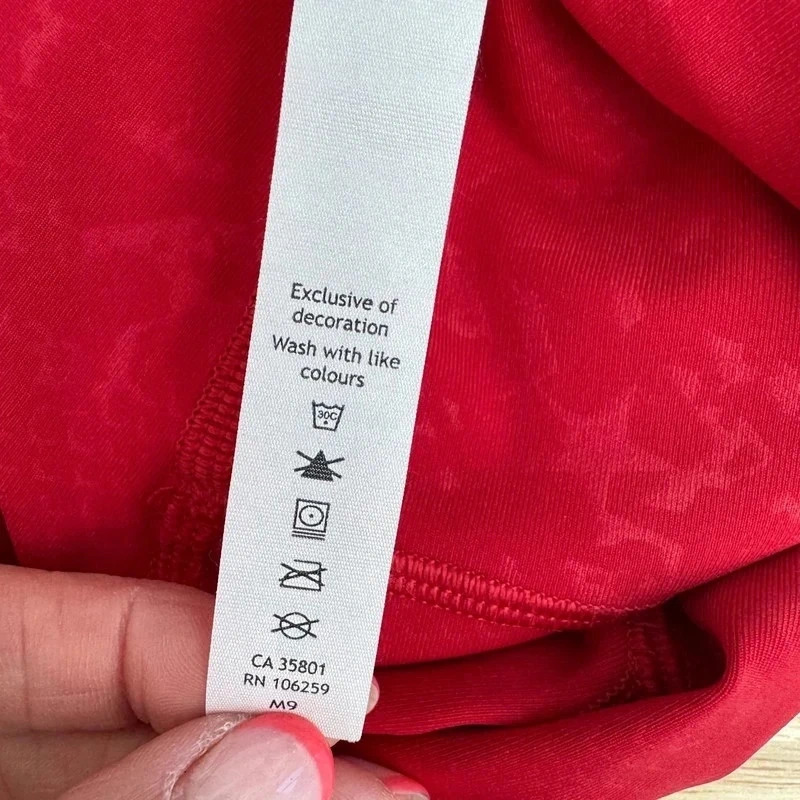 Lululemon x Barry's Bootcamp Red High-Rise Leggings US Size 2 / UK 6 Limited Edition - Image 9