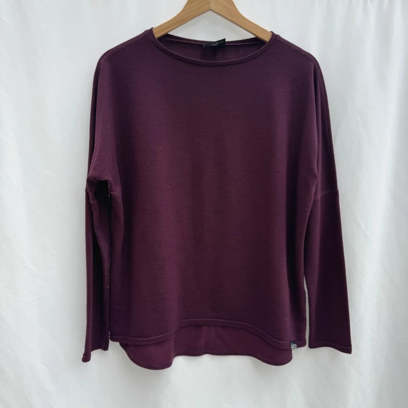 North Ridge Burgundy Long Sleeve Top UK 10 Relaxed Fit 12 14 16