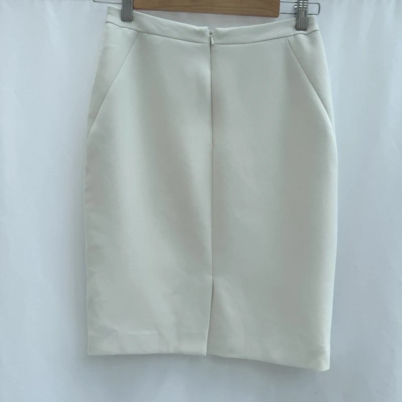 Reiss Myla Skirt Cream Ivory Tailored Pencil Knee Length Lined UK 6 EU 34 - Image 3