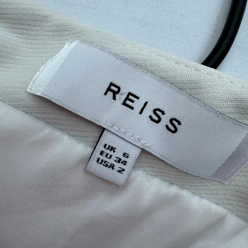 Reiss Myla Skirt Cream Ivory Tailored Pencil Knee Length Lined UK 6 EU 34 - Image 6