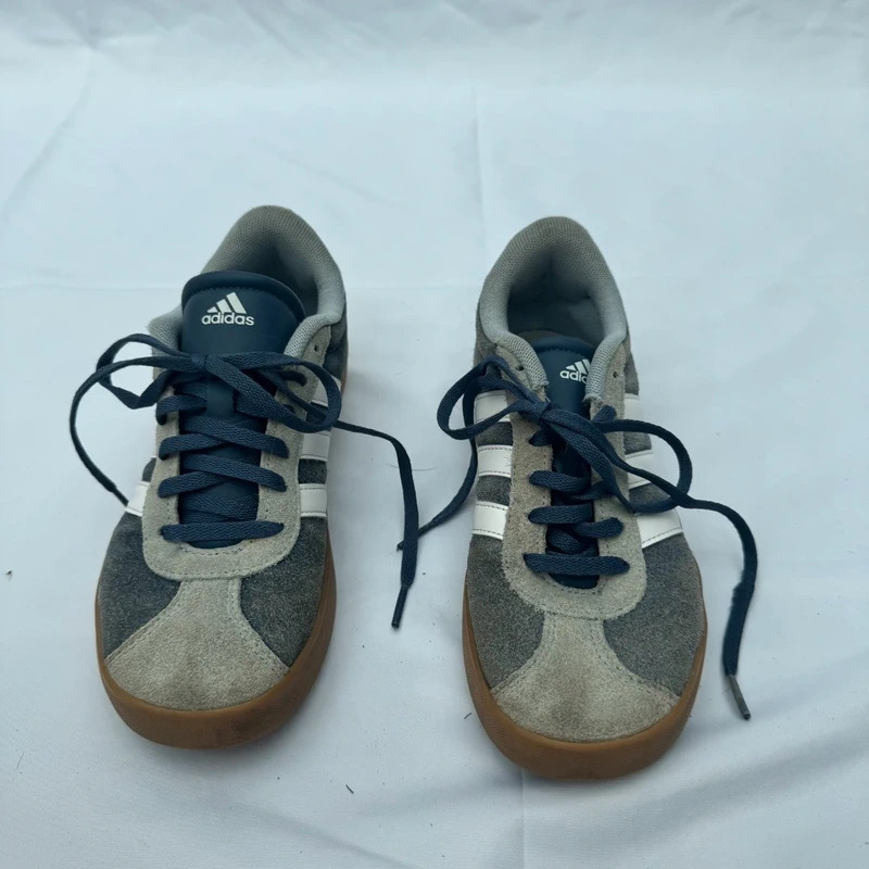 Adidas VL Court Trainers UK 4 EU 36⅔ Grey Suede Gum Sole Kids / Women’s RRP £55 - Image 2