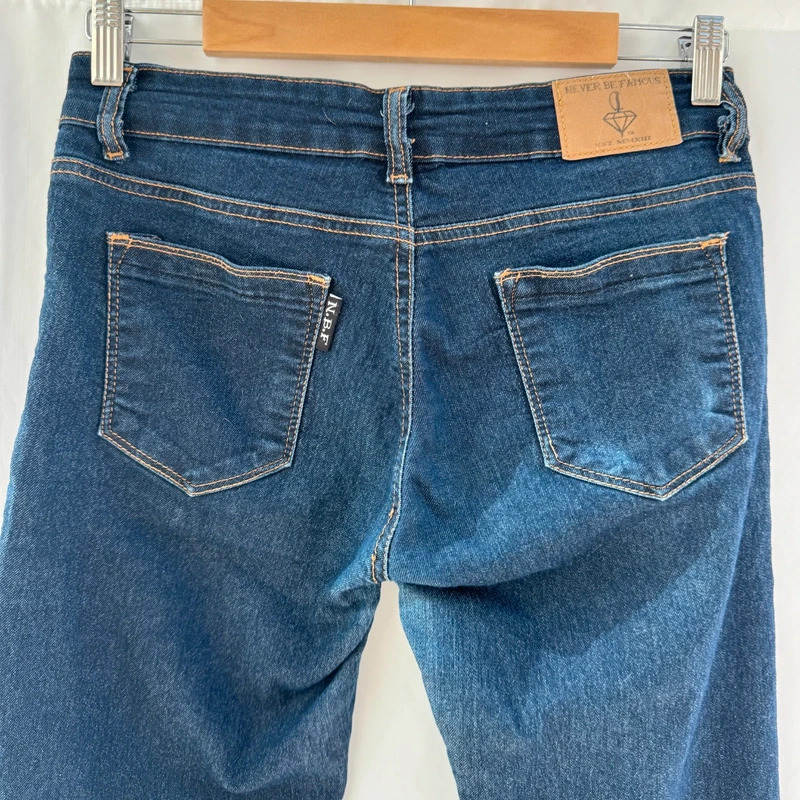 Never Be Famous Ketteridge Slim Jeans Dark Wash W28 L34 Extra Long Tall UK 8–10 - Image 5