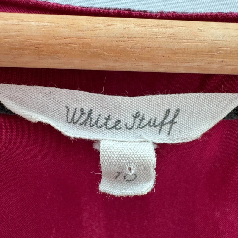 White Stuff Pink Bicycle Print Modal Dress UK 10 Shirred Waist Pockets - Image 6