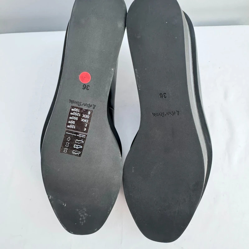 & Other Stories Black Leather Platform Wedge Loafers EU 36 UK 3.5–4 - Image 11