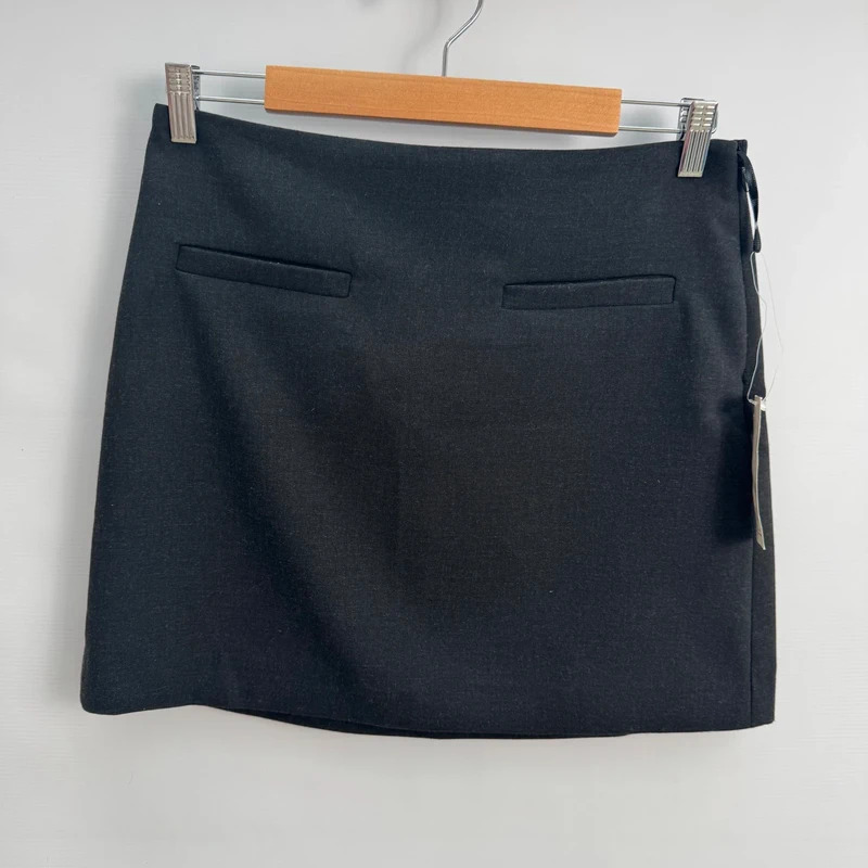 Uniqlo Dark Grey Stretch Mini Skirt UK 10 New with Tags