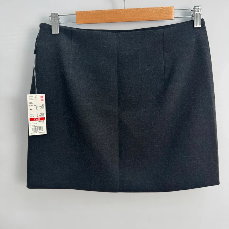 Uniqlo Dark Grey Stretch Mini Skirt UK 10 New with Tags - Image 5