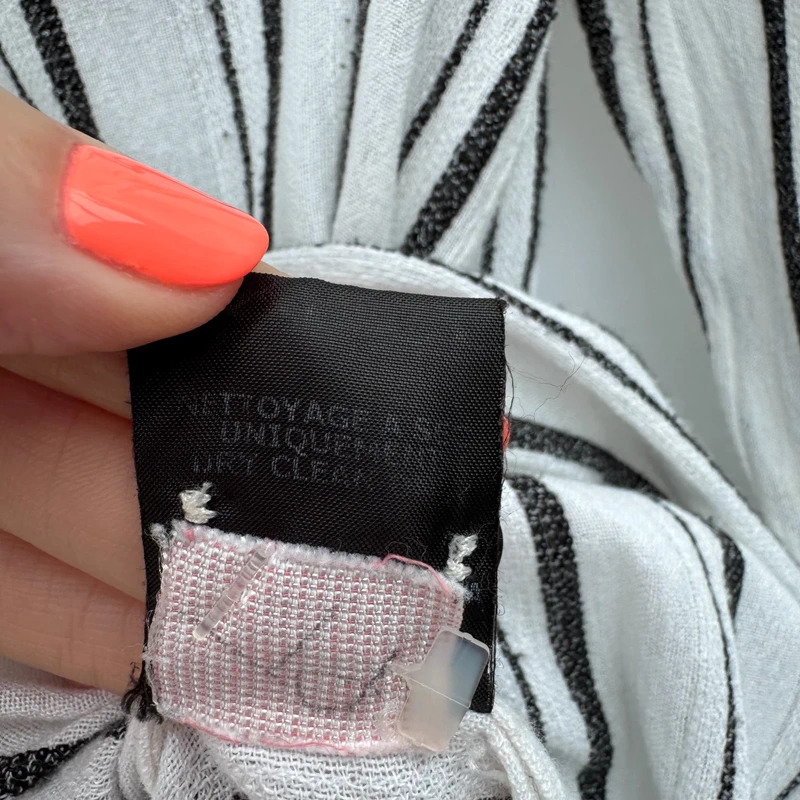 Isabel Marant White Black Stripe Henley Blouse FR38 UK10 RRP £315 - Image 6