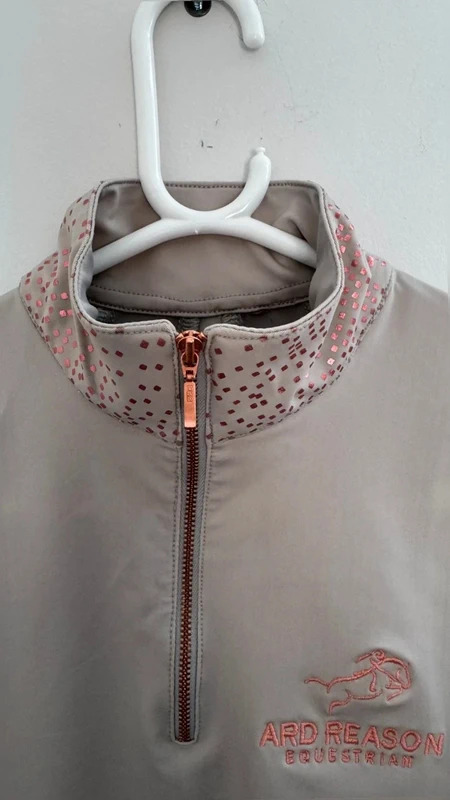 Ard Reason Equestrian Grey 1/4 Zip Riding Base Layer Size M (UK12) New Rose Gold - Image 3