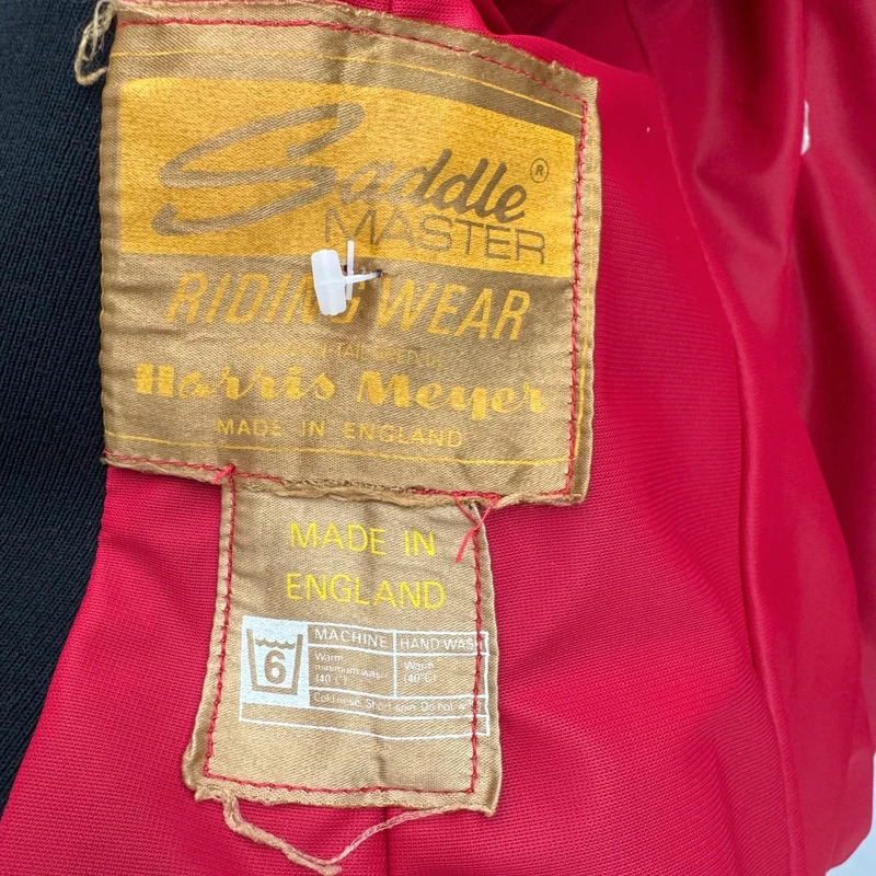 Vintage Saddle Master Harris Meyer Black Riding Jacket UK 10–12 Made in England - Image 11