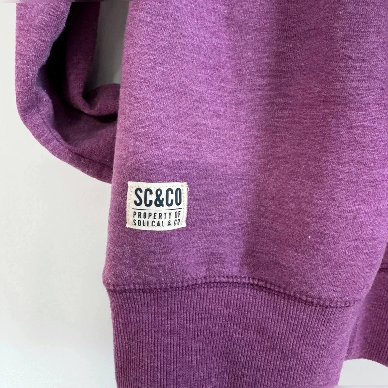 SoulCal & Co Purple Marl Hoodie UK 14 California Graphic hooded Sweatshirt - Image 6