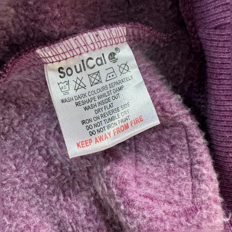 SoulCal & Co Purple Marl Hoodie UK 14 California Graphic hooded Sweatshirt - Image 9