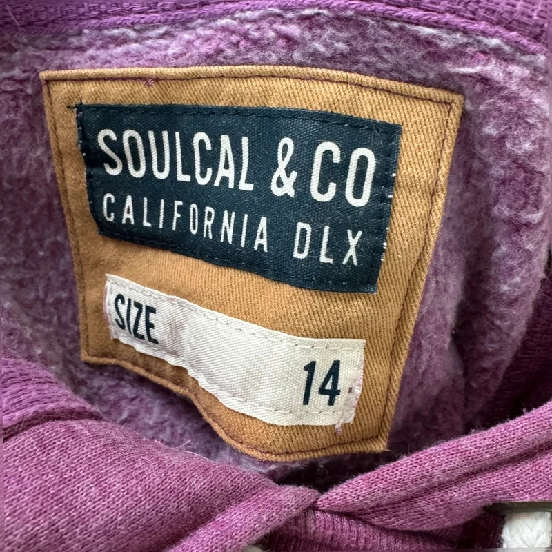 SoulCal & Co Purple Marl Hoodie UK 14 California Graphic hooded Sweatshirt - Image 11