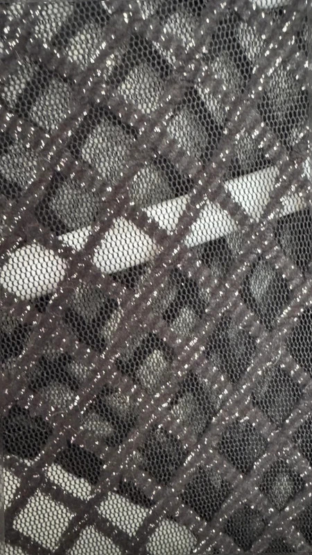 New Look Black Velvet Glitter Mesh Party UK14 Dress BNWT - Image 3