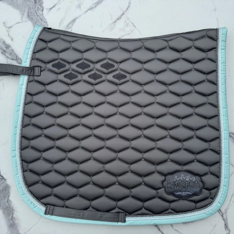 Eskadron Classic Sports Crystal Logo Dressage Pad – DL / Full, Grey & Mint, BNWT