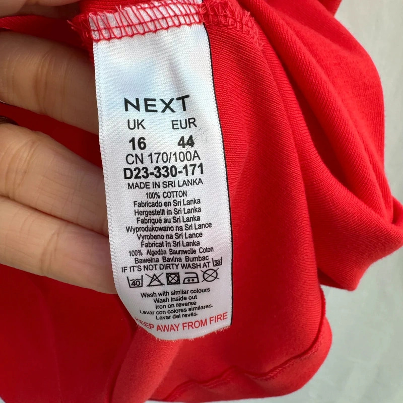 Next Twist-Front V-Neck Top | Bright Orange | Short Sleeve | BNWT | UK 16 - Image 7