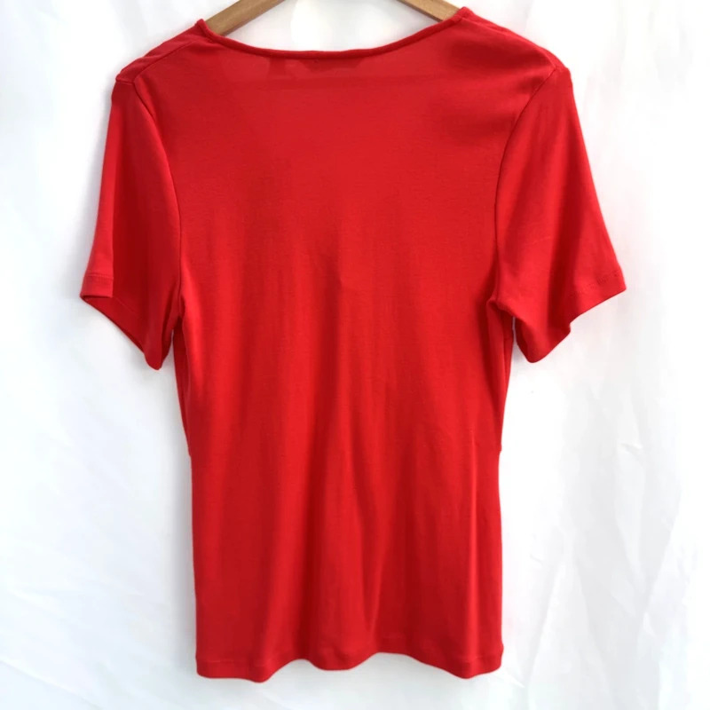 Next Twist-Front V-Neck Top | Bright Orange | Short Sleeve | BNWT | UK 16 - Image 9