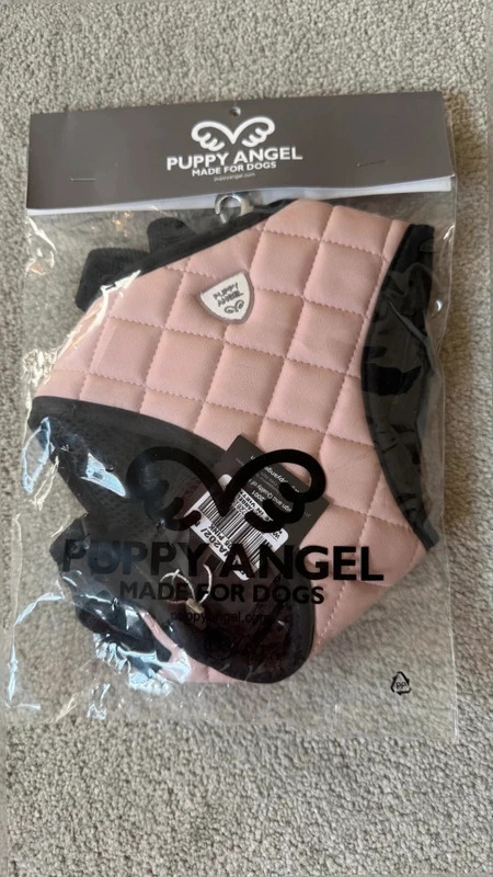 Puppy Angel PA-HA202 quilted Harness Pink Black Dog Size M BNWT New