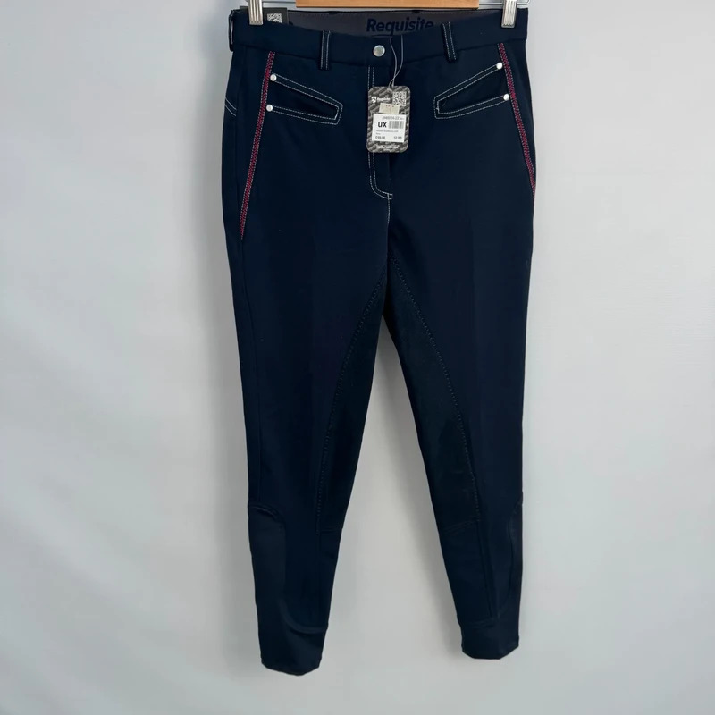 Requisite BrayBreech Full Seat Breeches Navy UK 12 BNWT Riding Trousers