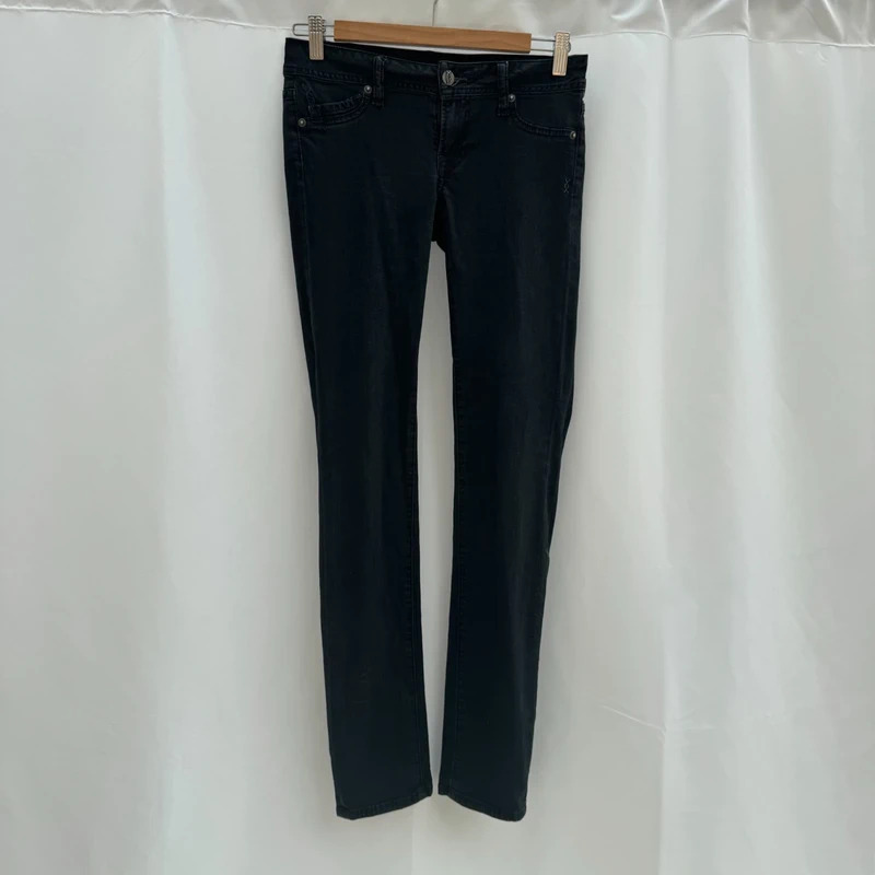 Genetic Denim Black Stretch Skinny Jeans Size 25 UK 6 Charcoal Designer Denim Y2K