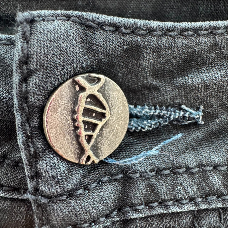 Genetic Denim Black Stretch Skinny Jeans Size 25 UK 6 Charcoal Designer Denim Y2K - Image 5