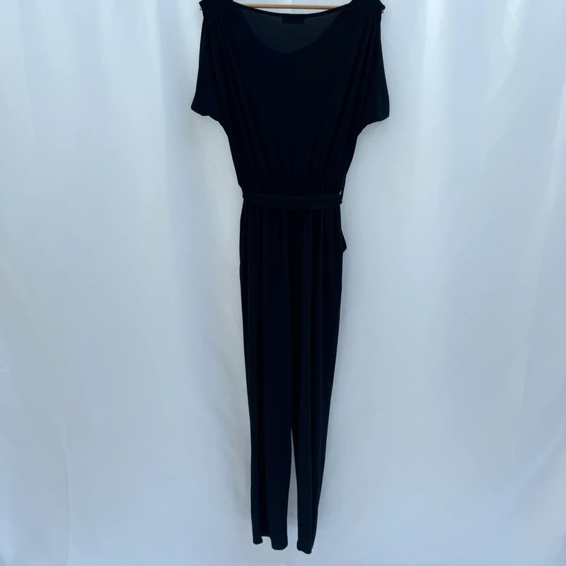 Fifilles Paris Navy Cowl Neck Belted Jumpsuit Pockets M UK 12-14 - Image 6