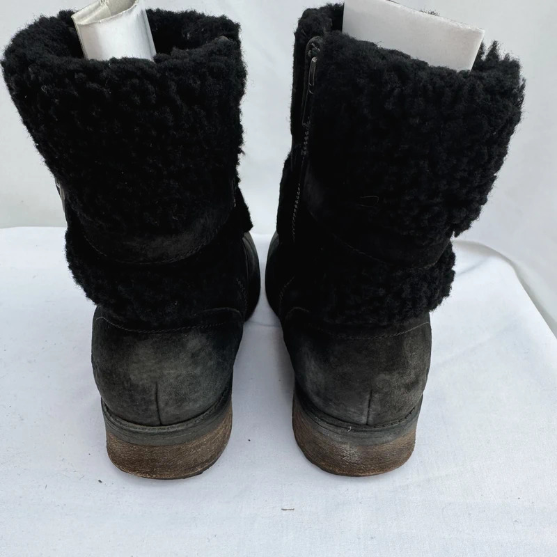 UGG Blayre III Black Suede Shearling Cuff Ankle Boots UK 5 EU 38 Boxed - Image 7