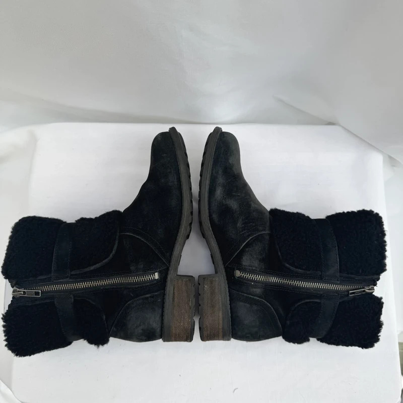 UGG Blayre III Black Suede Shearling Cuff Ankle Boots UK 5 EU 38 Boxed - Image 9
