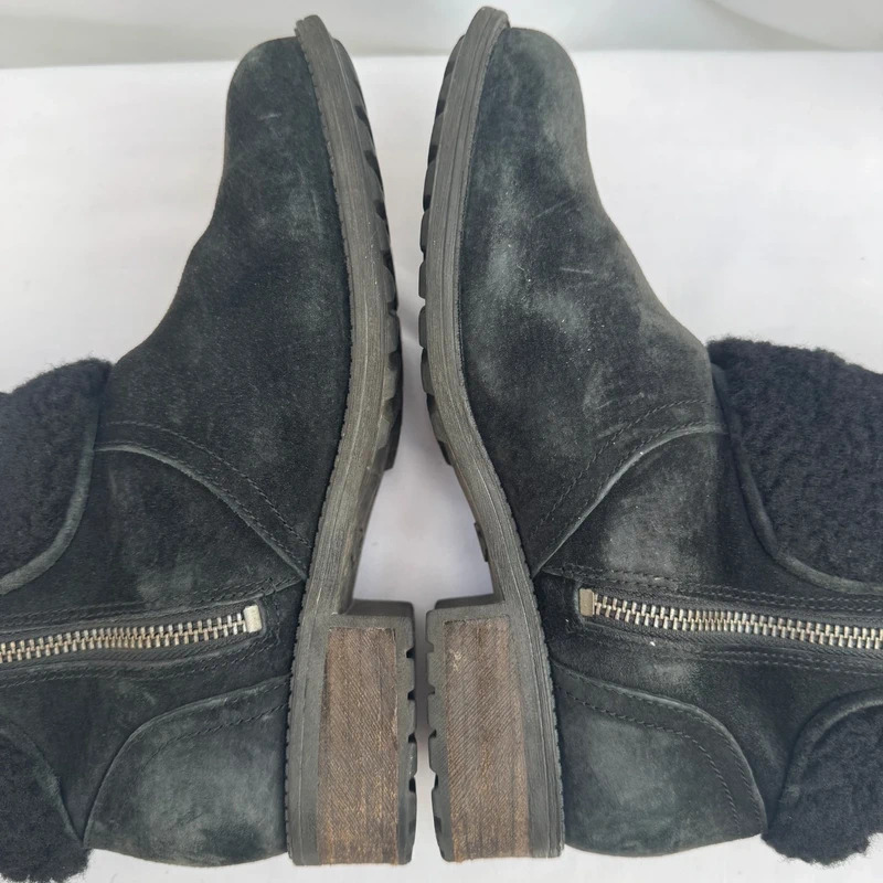 UGG Blayre III Black Suede Shearling Cuff Ankle Boots UK 5 EU 38 Boxed - Image 10