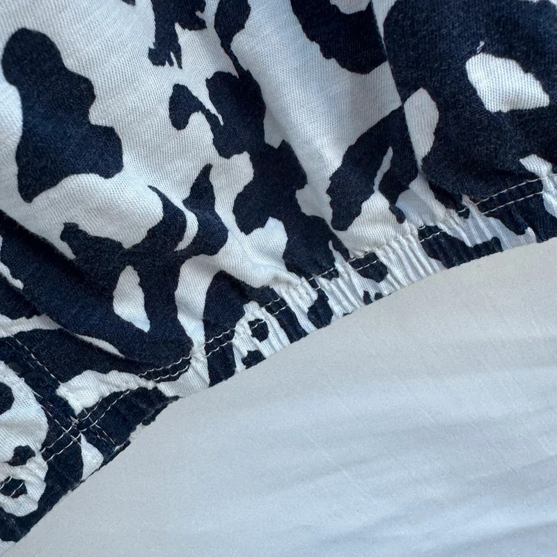 Next Navy & White Paisley Print Flutter Sleeve Cotton Top UK 16 - Image 6