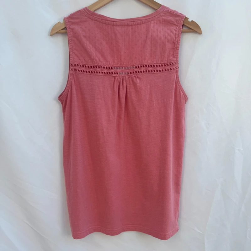Weird Fish Tirtha Pink Embroidered Organic Cotton Vest Top UK 14 - Image 5