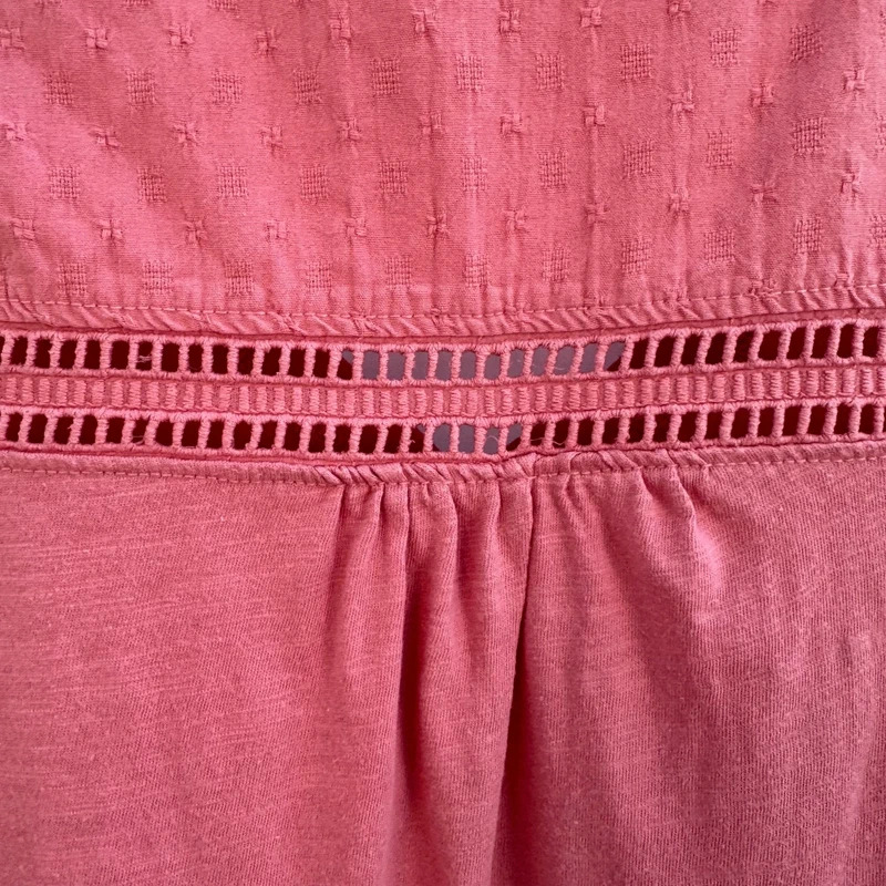 Weird Fish Tirtha Pink Embroidered Organic Cotton Vest Top UK 14 - Image 6