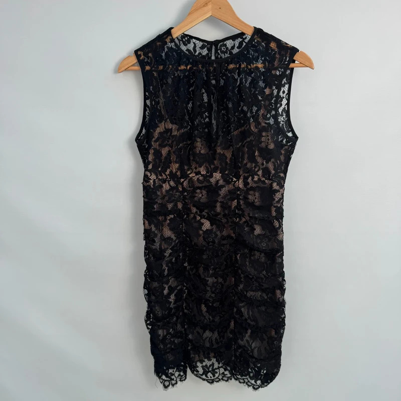 Nanette Lepore Black Lace Dress UK 10 US 6 Excellent Condition Mini Cocktail
