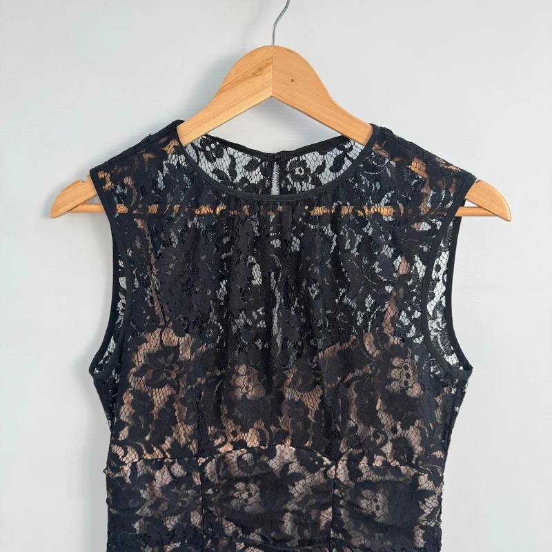 Nanette Lepore Black Lace Dress UK 10 US 6 Excellent Condition Mini Cocktail - Image 2