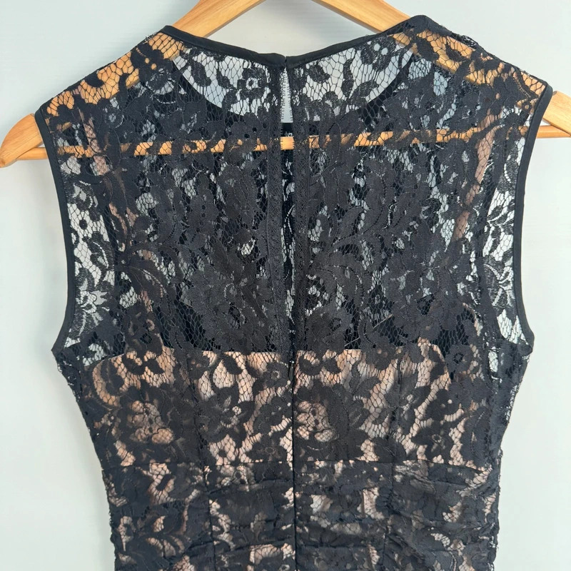 Nanette Lepore Black Lace Dress UK 10 US 6 Excellent Condition Mini Cocktail - Image 5