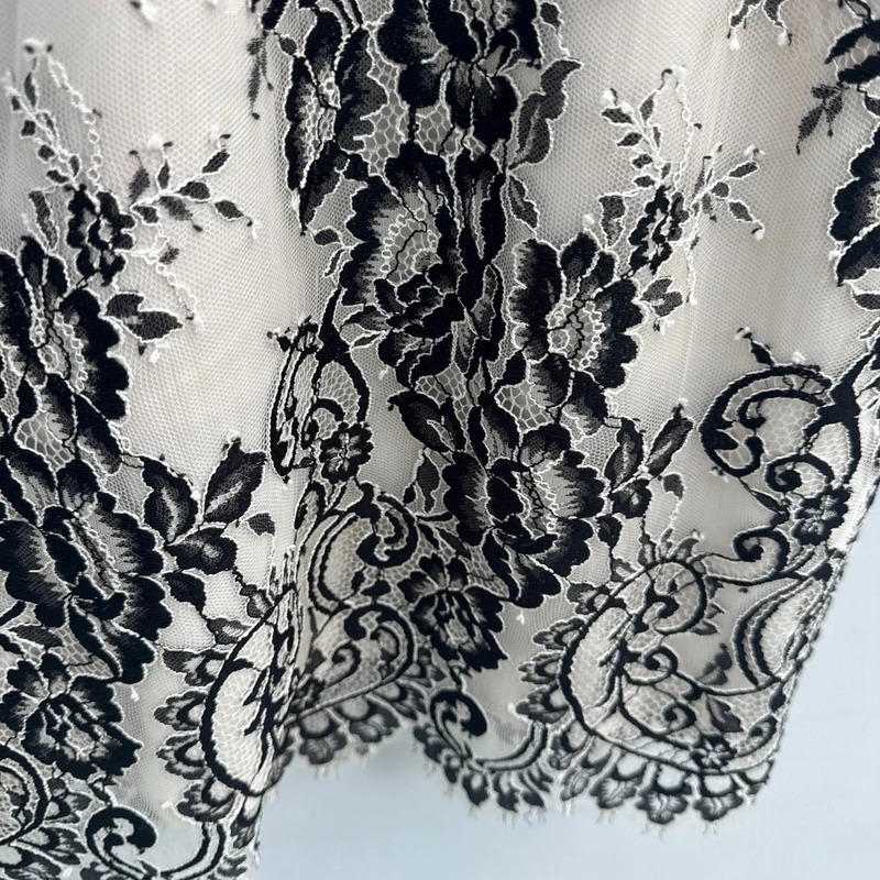 French Connection Dress UK 12 Cream Black Floral Lace Pencil Midi Occasion Wedding - Image 9