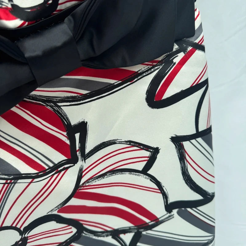 Designers at Debenhams Strappy Midi Dress UK 12 Red Black Floral Bow - Image 2