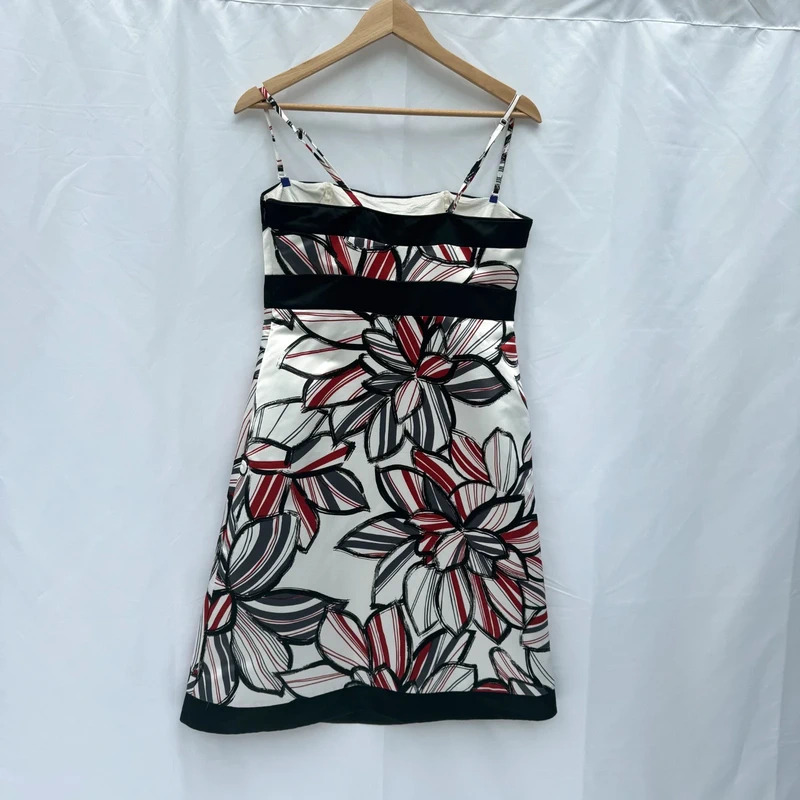 Designers at Debenhams Strappy Midi Dress UK 12 Red Black Floral Bow - Image 6