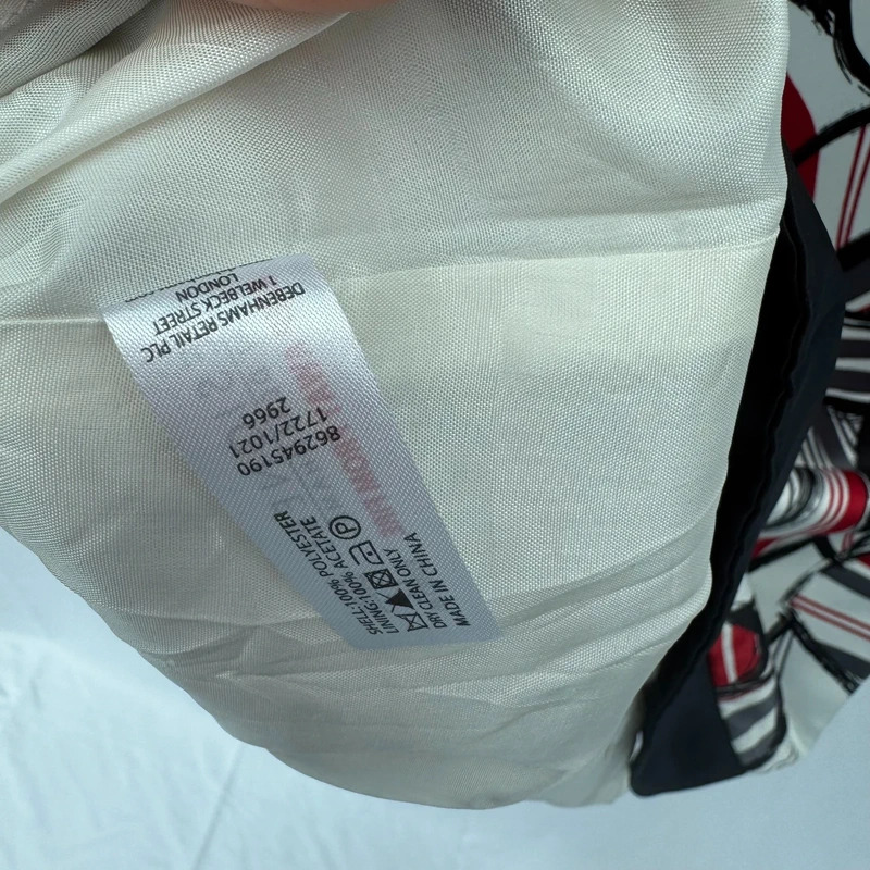 Designers at Debenhams Strappy Midi Dress UK 12 Red Black Floral Bow - Image 9