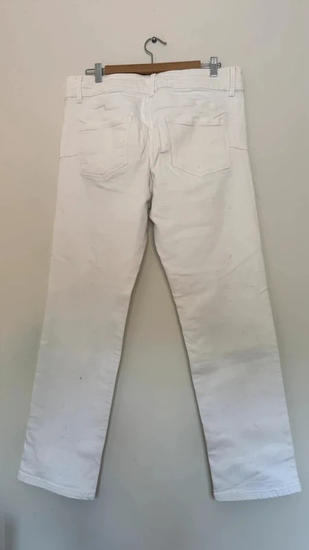 Next Lift Slim & Shape White High Rise Slim Jeans UK 16R Stretch Denim - Image 2