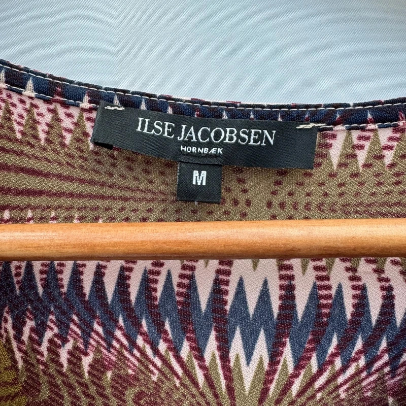 Ilse Jacobsen Crezia Midi Dress Size M UK 12 Geo Print Ruched Front RRP £110 - Image 3