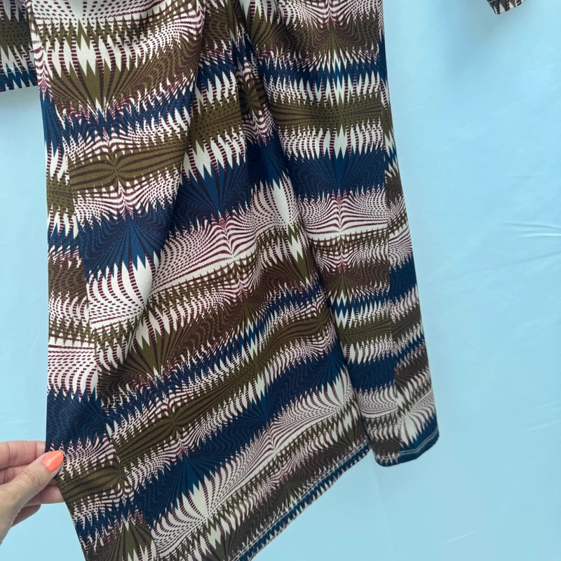 Ilse Jacobsen Crezia Midi Dress Size M UK 12 Geo Print Ruched Front RRP £110 - Image 5